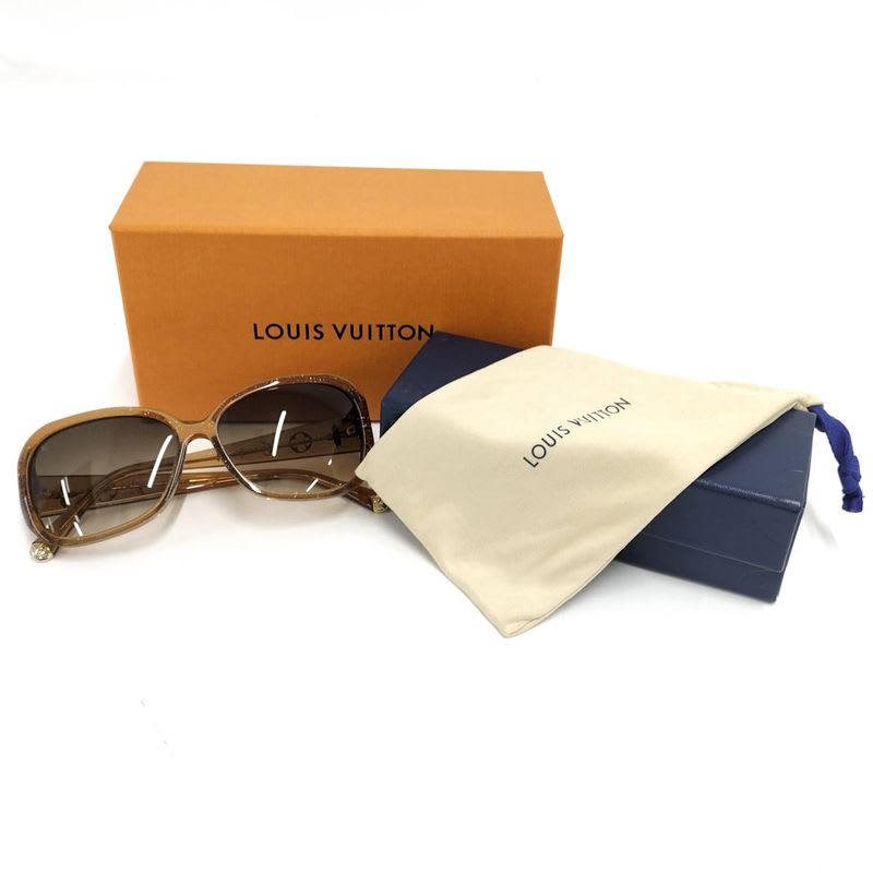 Louis Vuitton Sunglasses Logo Temple 5915 140 Cell Frame Brown Z0460