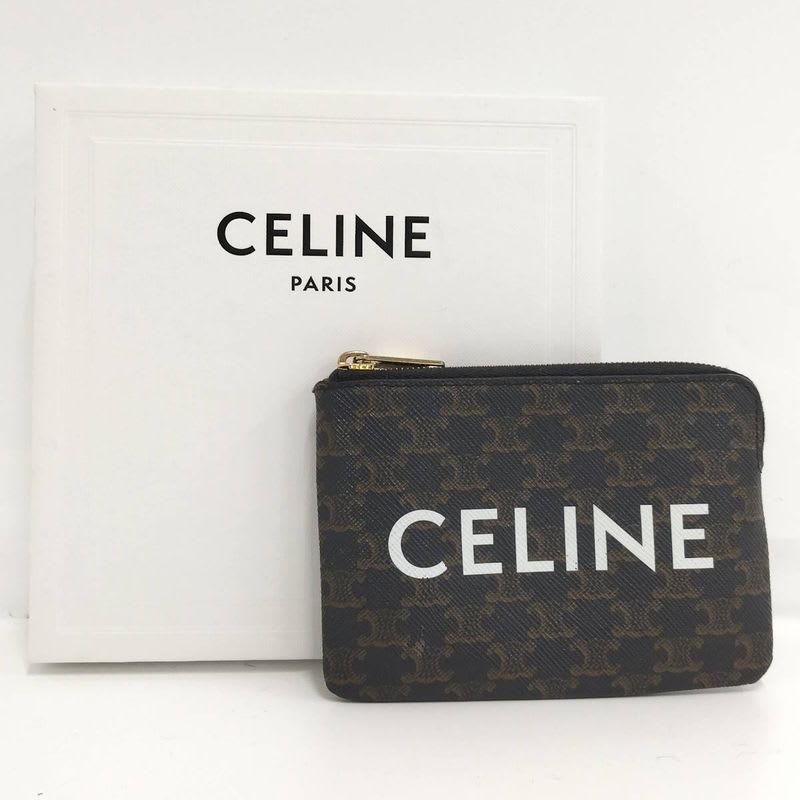 Celine Macadam Coin Case PVC Dark Brown