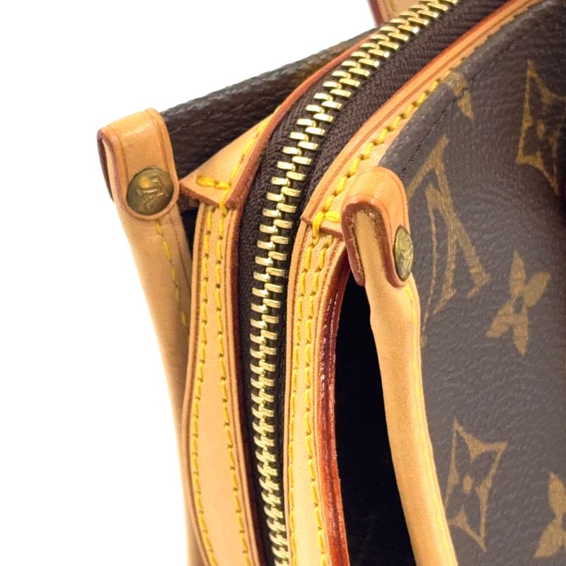 Louis Vuitton Popincourt O Monogram Leather × PVC Brown Tote Bag Gold M40007