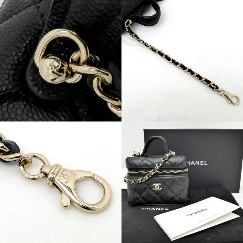 Chanel Chanel Bag Charm Classic Mini Quilted Ap4897 Random BK GD Grain