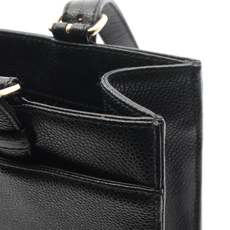 Chanel Chanel Tote Bag Black Caviar Leather Turnlock