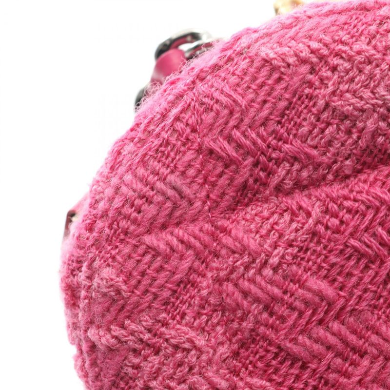 Chanel Shoulder Bag Chanel 19 Matelasse Fuchsia Pink Fabric Matelasse Round