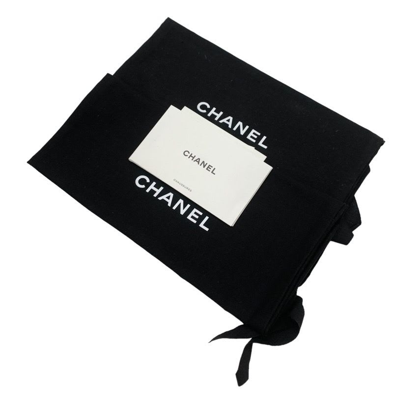 Chanel Flat Shoes Canvas Leather Purple Black Coco Mark Espadrilles