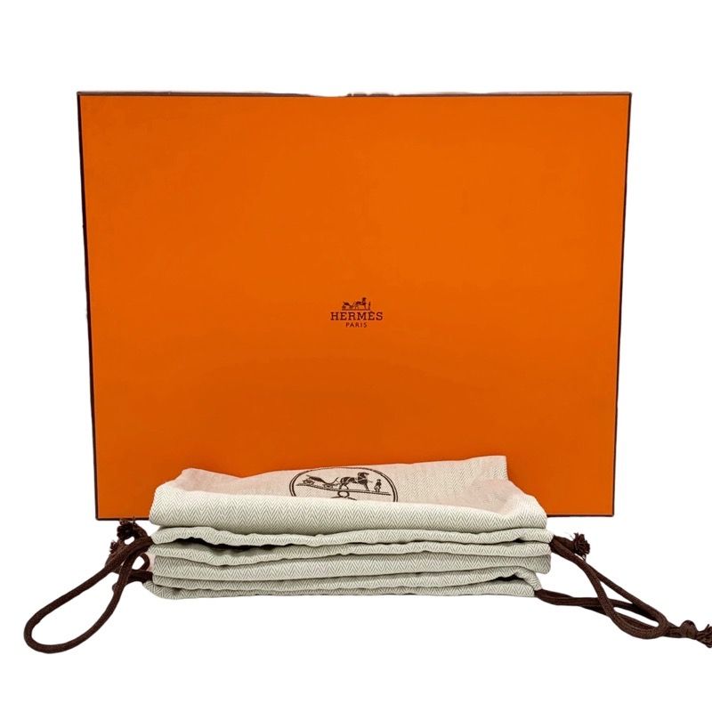 Unused Hermes Sandals Guadalquivir Pattern Leather Black