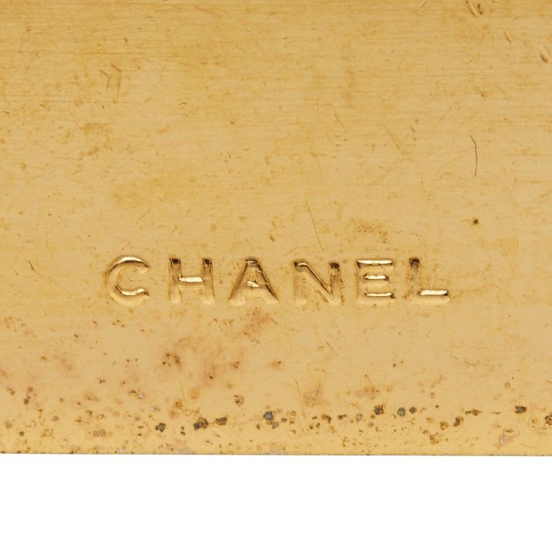 Chanel Logo Plate Gold Plated Ladies