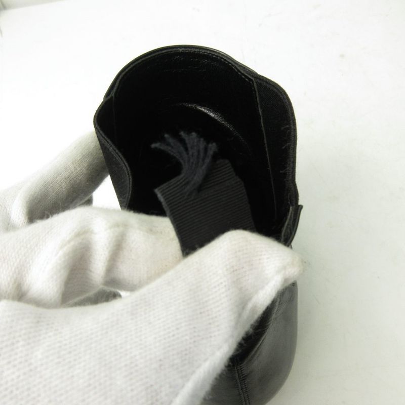 Saint Laurent Paris Side Gore Boots Leather Black 42 Approx 26.5-27.0cm