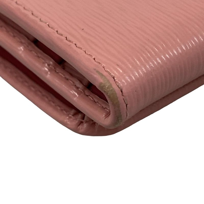 Prada Trifold Wallet 1 Mh176 Pink Leather