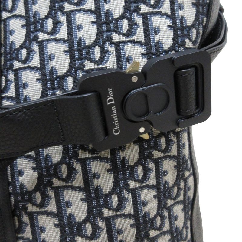 Dior Oblique Jacquard Voyage 2way Tote Bag Navy Black Men's Used