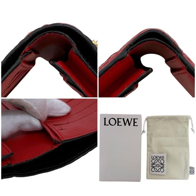 Loewe Bifold Wallet Red Repeat Anagram 107.55 G96