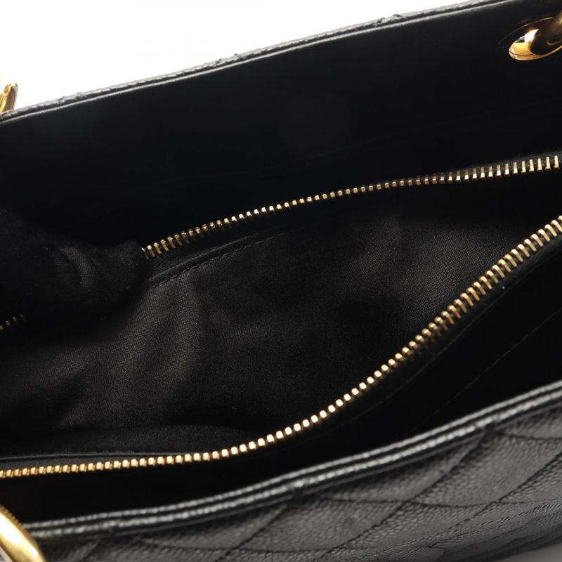 Chanel Tote Bag Matelasse Grand Shopping GST A50995 Black Caviar Skin (grained