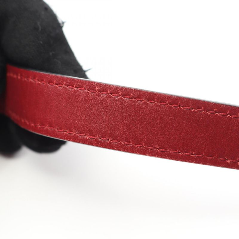 Dior Handbag Saddle Bag Mini Red Leather Saddle Bag Mini Ladies Used A