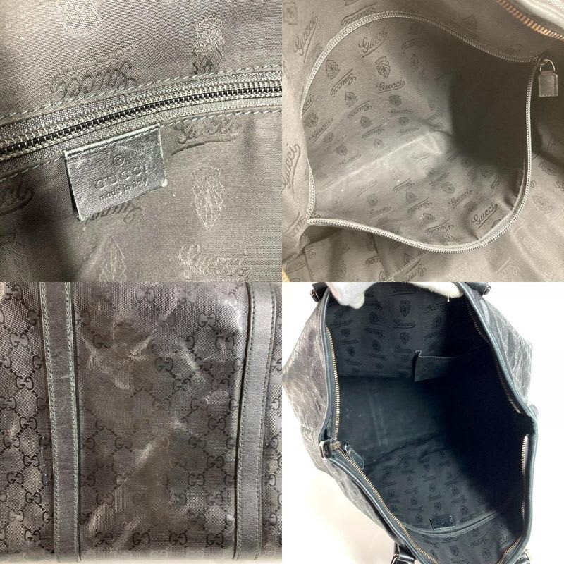 Gucci Shoulder Bag GG Imprime Leather Black