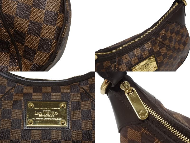 Louis Vuitton Handbag Bag Thames PM Damier Ebene Gold — view 8