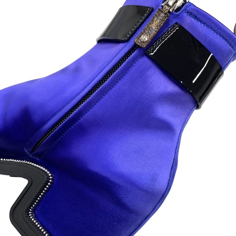 Louis Vuitton Moonlight Line Boots Short Boots Ankle Boots Shoes Belt Satin Blue