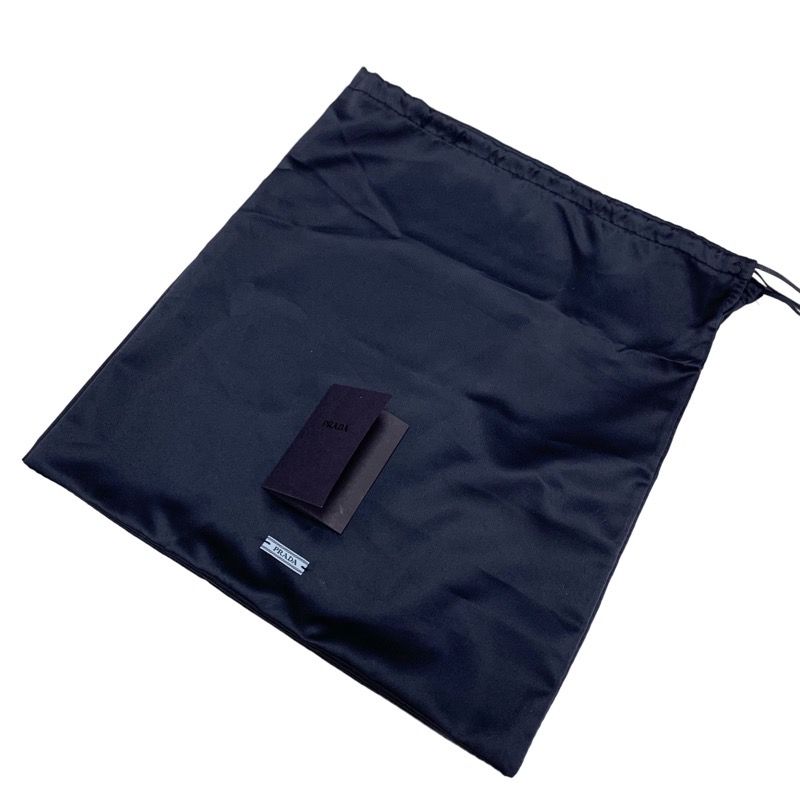 Prada Boots Short Boots Middle Boots Shoes Lace Up Leather Fabric Black