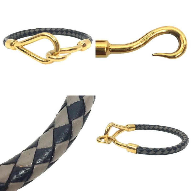 Hermes Jumbo Bracelet Braided Leather