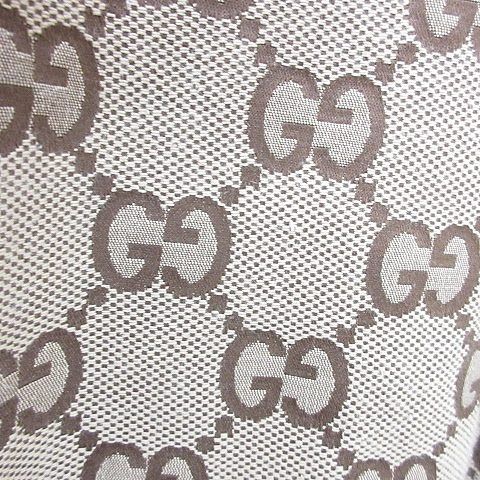 Gucci Maxi GG Canvas Shirt Pattern Zaht5 Large Size Brown Camel