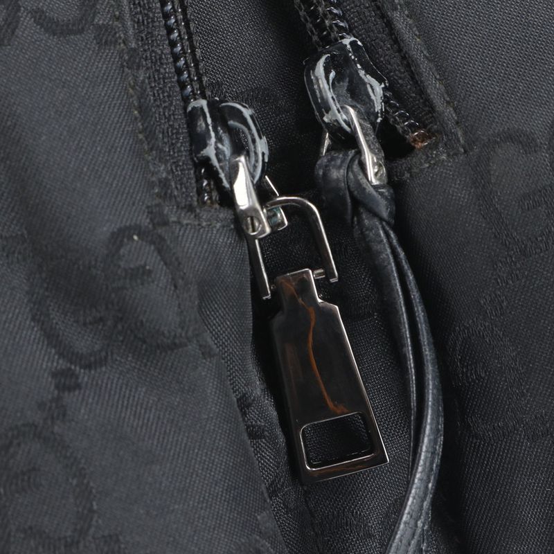 Gucci GG Nylon 001-3380 Leather Shoulder Bag Shoulder Hand Genuine Leather