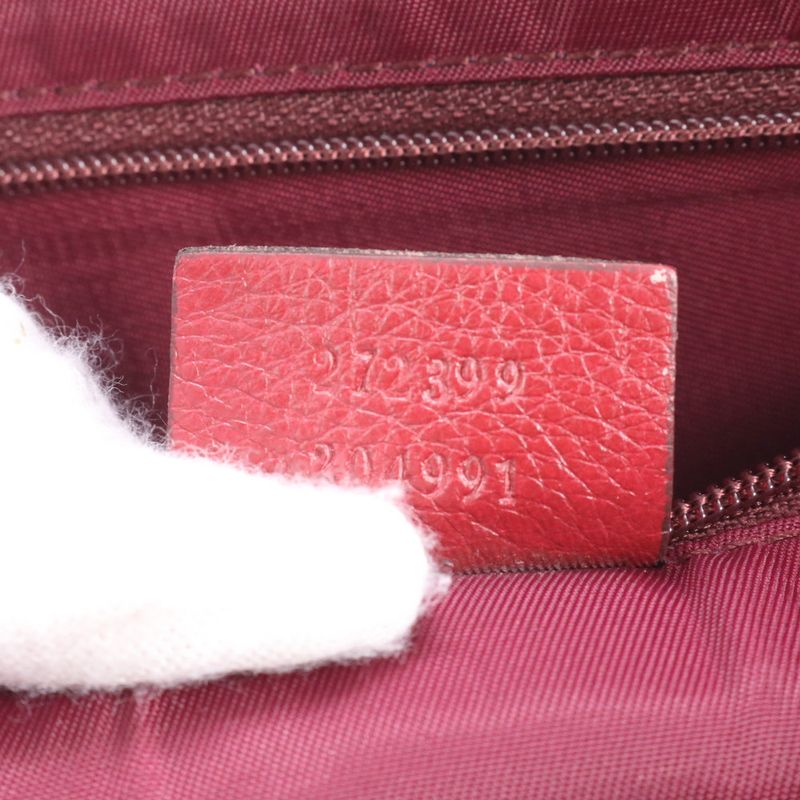 Guccissima Abbey Red 272399 Leather Tote Bag Shoulder Hand Genuine Leather