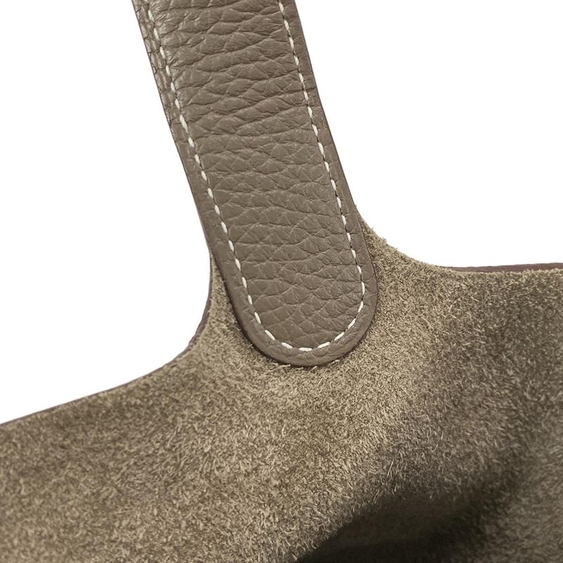 Hermes Handbag Picotin Lock PM H056289c18k Etoupe Silver Hardware