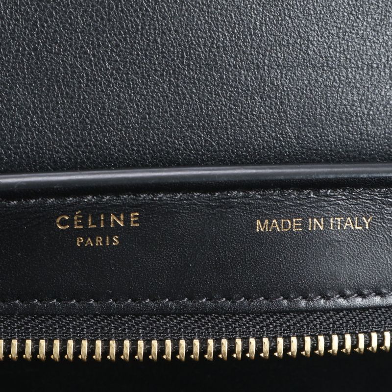 Celine Trapeze Small Leather 2WAY Shoulder Bag Shoulder Tote Hand Gold Hardware