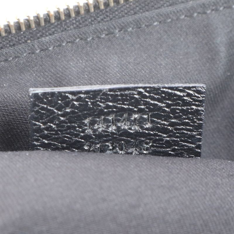 Gucci GG Canvas Abbey 141471 Leather Tote Bag Shoulder Hand Black Women's ECE