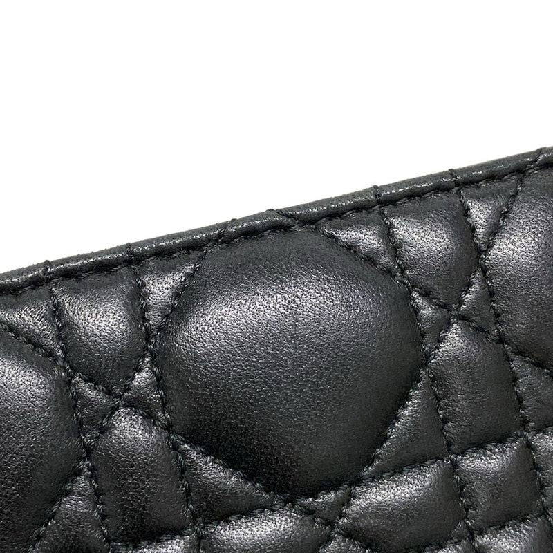 DIOR Christian Dior Handbag Lady Dior Large Bag Black Silver Hardware Lambskin