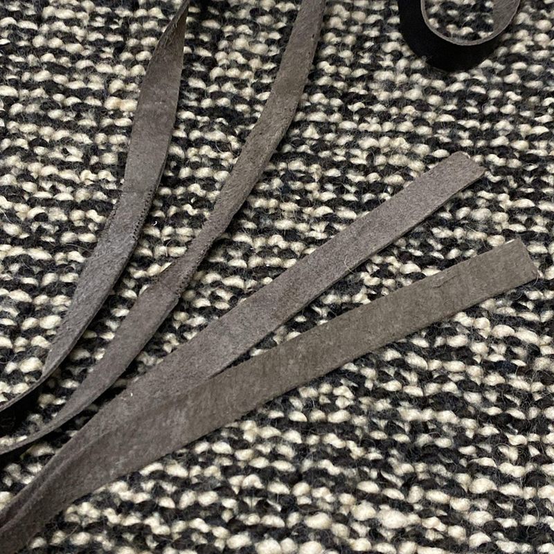 Chanel Long Sleeve Sweater Size 38 M Women's P24194 Ivory X Black Ribbon Wool