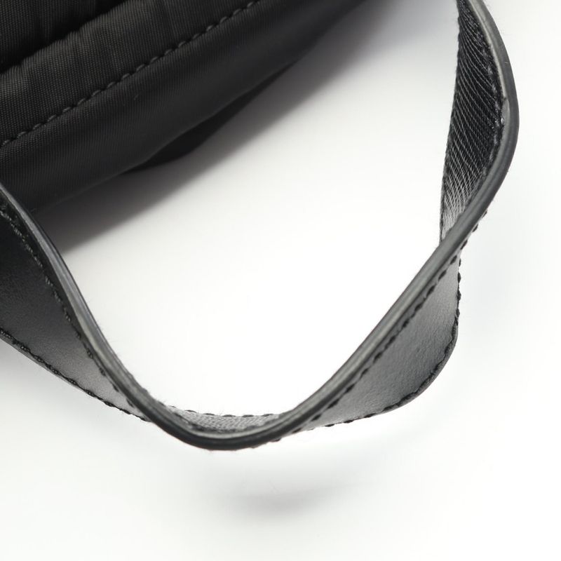 Prada Rucksack Sac Backpack Tessuto 2vz048 Black Nylon Saffiano Leather