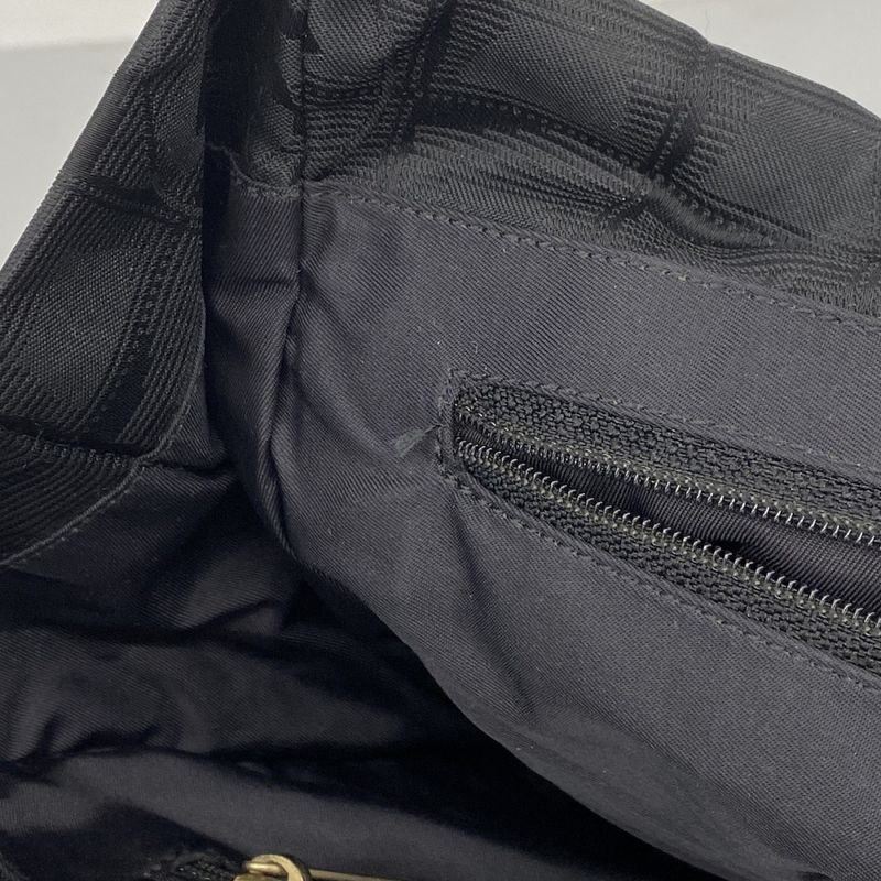 Chanel Tote Bag New Travel Nylon Black Gold Hardware Women's