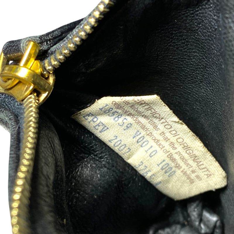 Bottega Veneta Intrecciato Coin Case Purse Compact Leather Black