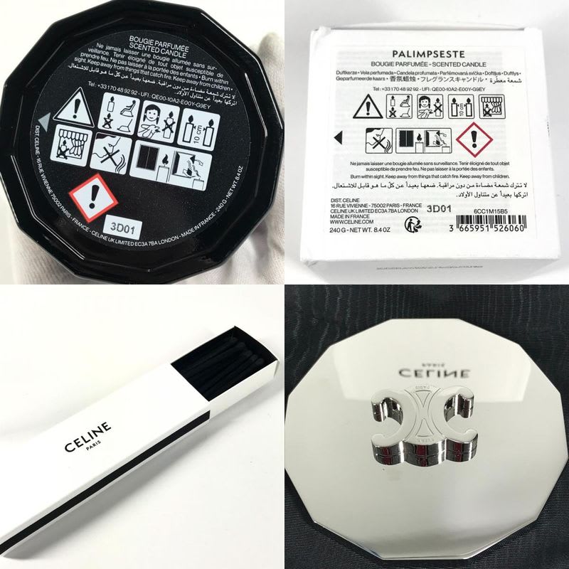 Celine Miscellaneous Goods Candle Set Pottery Black