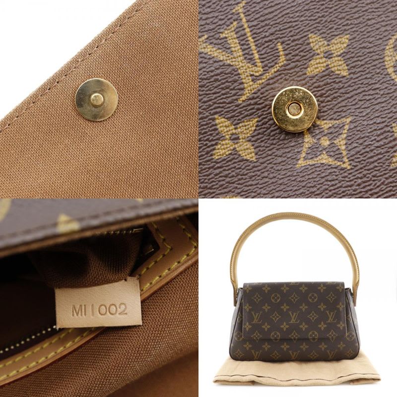 Louis Vuitton Mini Looping Monogram Canvas Brown Mi1002 Women's Shoulder