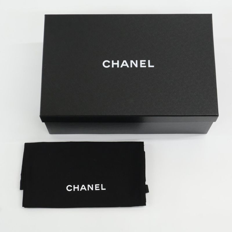 Chanel G35617 Velvet Calfskin Kakeru Fabric Coco Mark Low Cut Sneakers 38