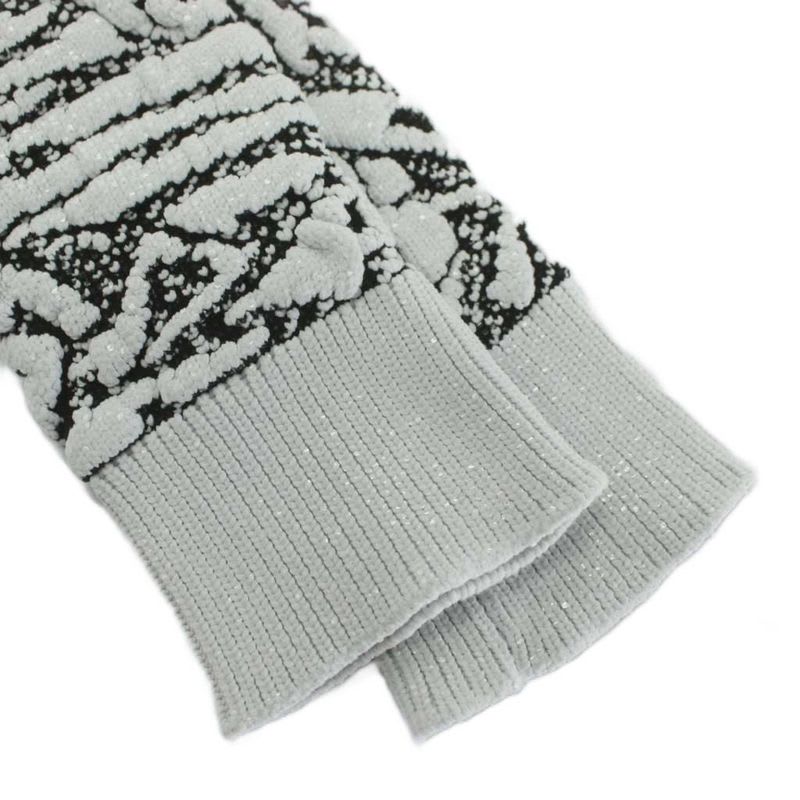 Balenciaga Cardigan Knit Nylon Long Sleeve All Over Pattern 36 S White Black XZ