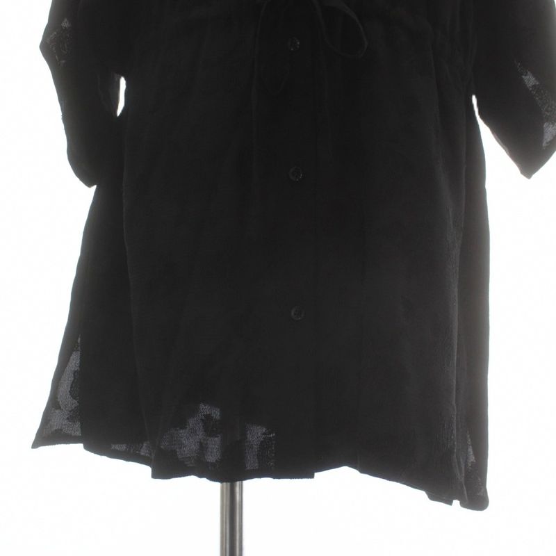 Saint Laurent Paris Shirt Dress Silk 3/4 Sleeve Raglan Sleeve Knee Length