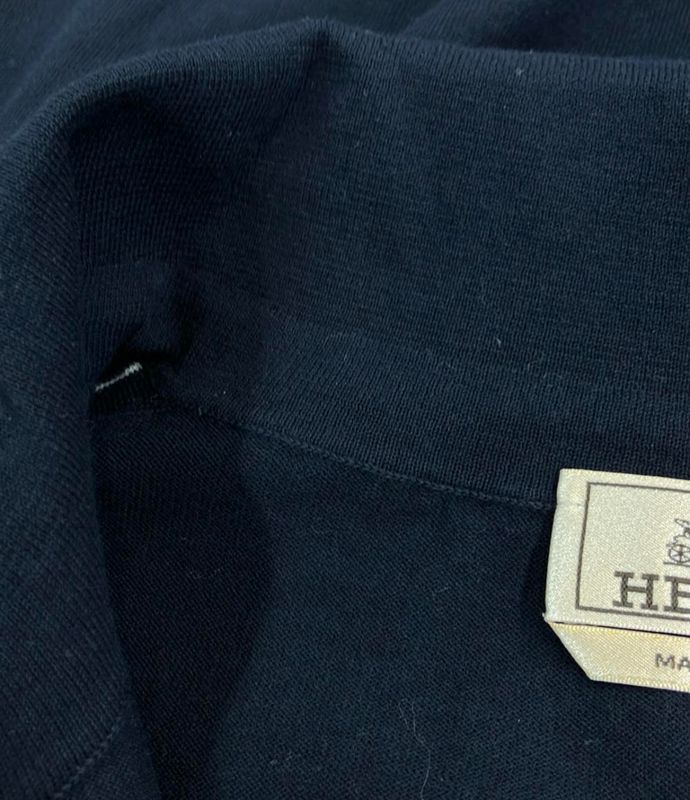 Hermes Short Sleeve Shirt Half Zip Men's SIZE XXL Hermes