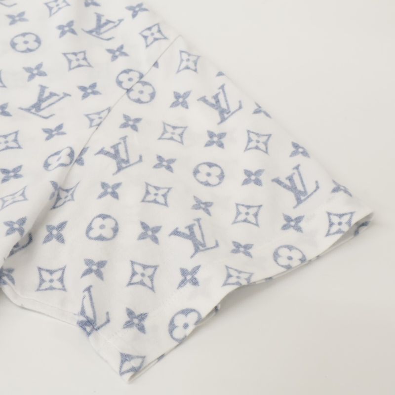 Louis Vuitton White X Blue 1a8qdi Escal Printed T-shirt L