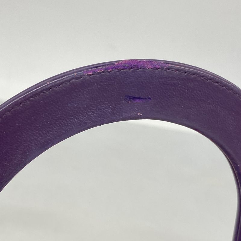 Christian Dior Handbag Cannage Lady Dior Leather Purple Pink Orange Silver