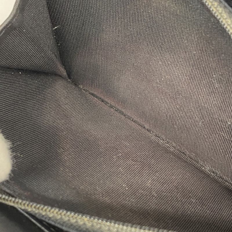 Chanel Long Wallet Matelasse Patent Leather Black Silver Hardware Women's