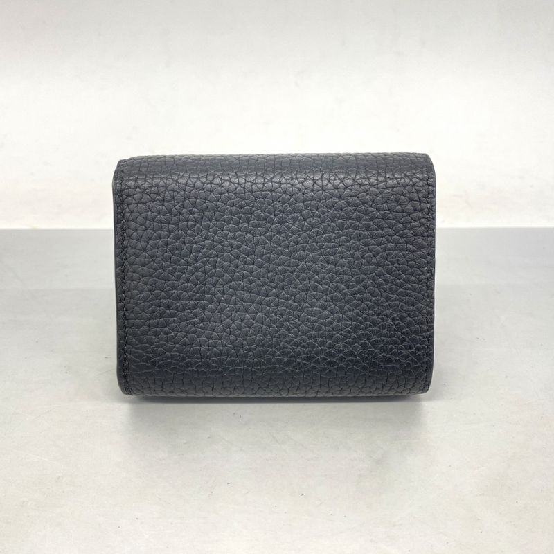 Louis Vuitton Wallet Taurillon Portefeuille Capucines Tiny M12149 Noir Black