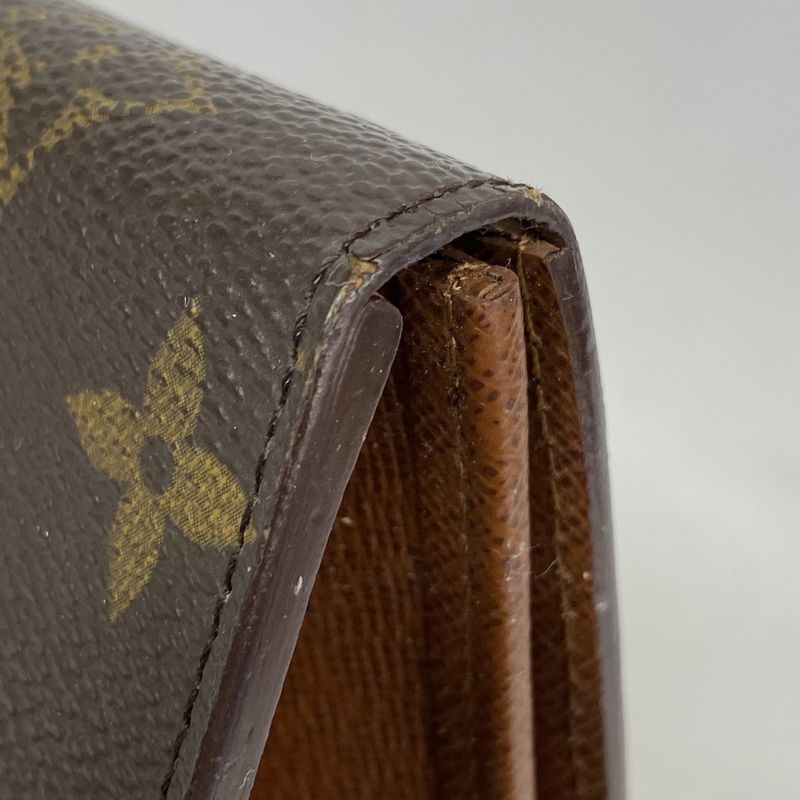 Louis Vuitton Wallet Monogram Portomone Vietresor M61730 Brown Ladies