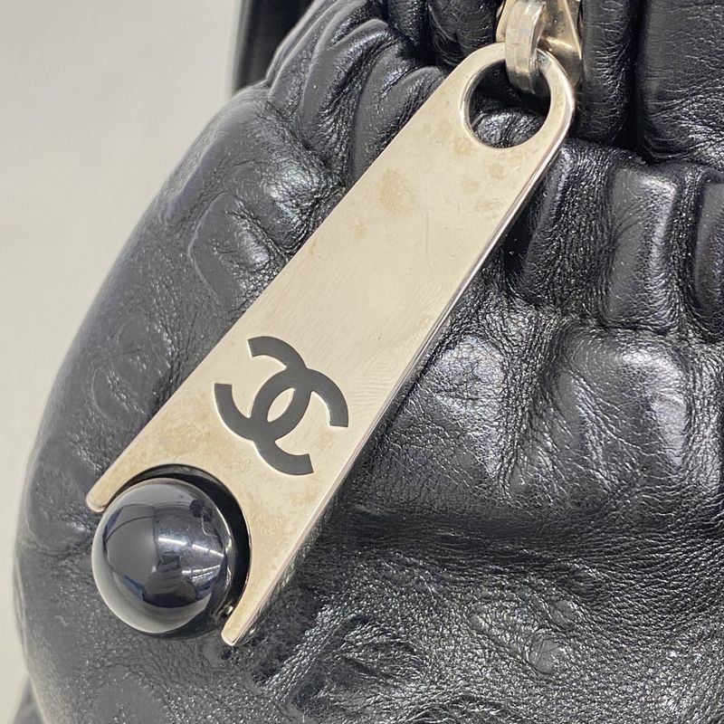 Chanel Tote Bag Unlimited Lambskin Black Silver Hardware Women's