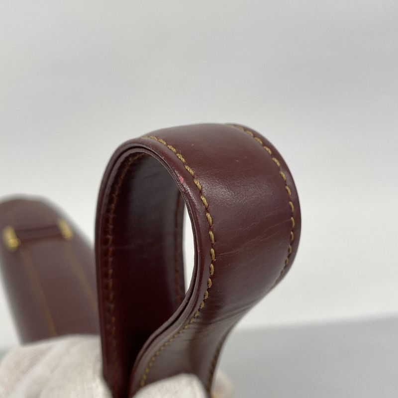 Cartier Handbag Must Leather Bordeaux Gold Hardware Women