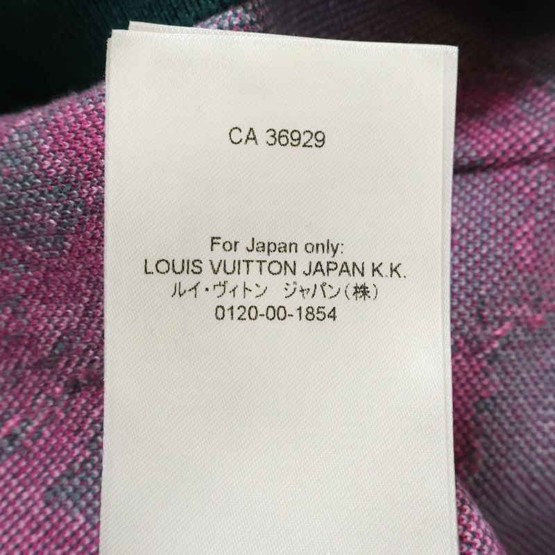 Louis Vuitton 23 AW Graphic Logo Jacquard Pullover Hoodie Green Pink