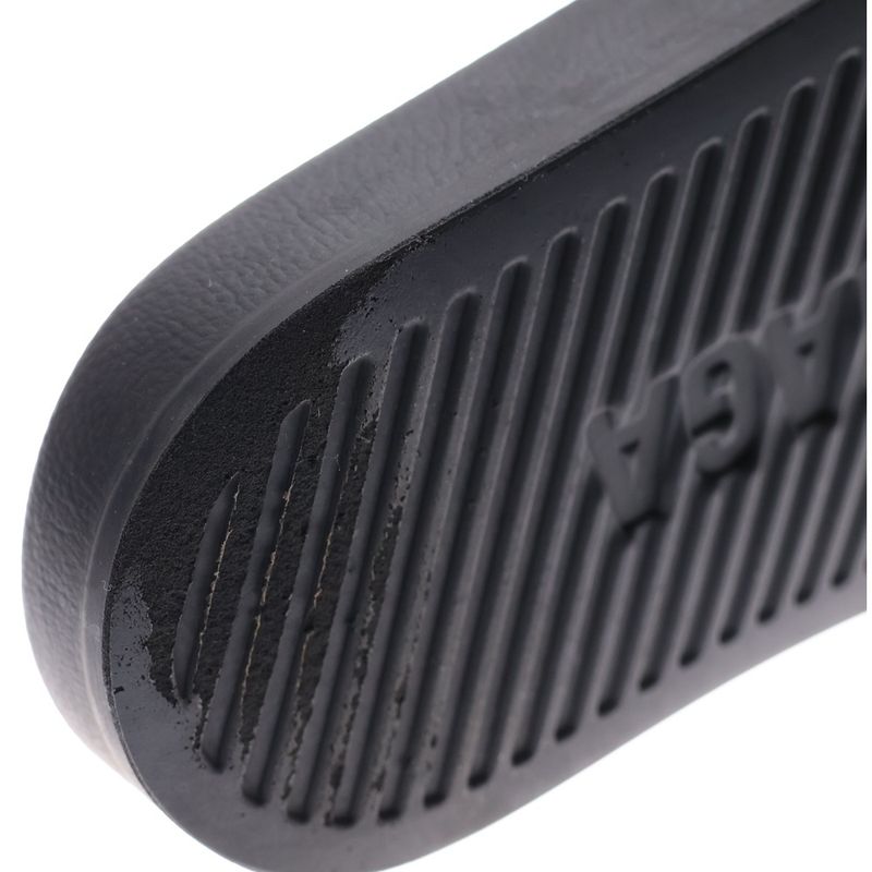 Balenciaga POOL Slides Pool Slide Rubber Logo Flat Shower Sandals Black Women's
