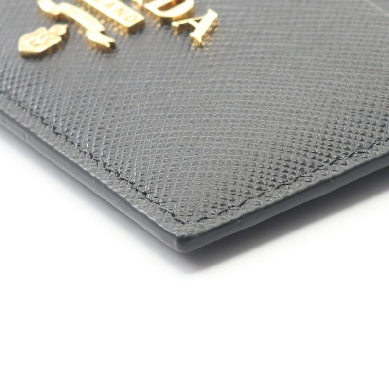 Prada Card Case Saffiano Metal 1mc025qwaf0002 Black Saffiano Leather Card Case
