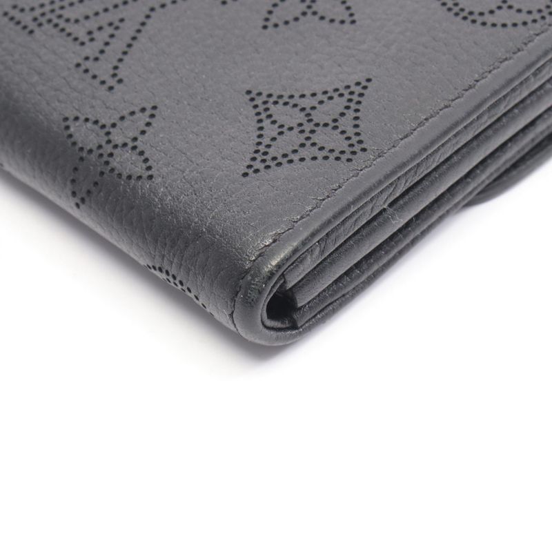 Louis Vuitton Bifold Long Wallet Portefeuille Iris M60143 Noir Black Leather