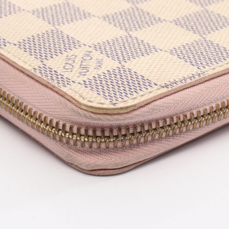 Louis Vuitton Round Long Wallet Zippy Rose Ballerine Coated