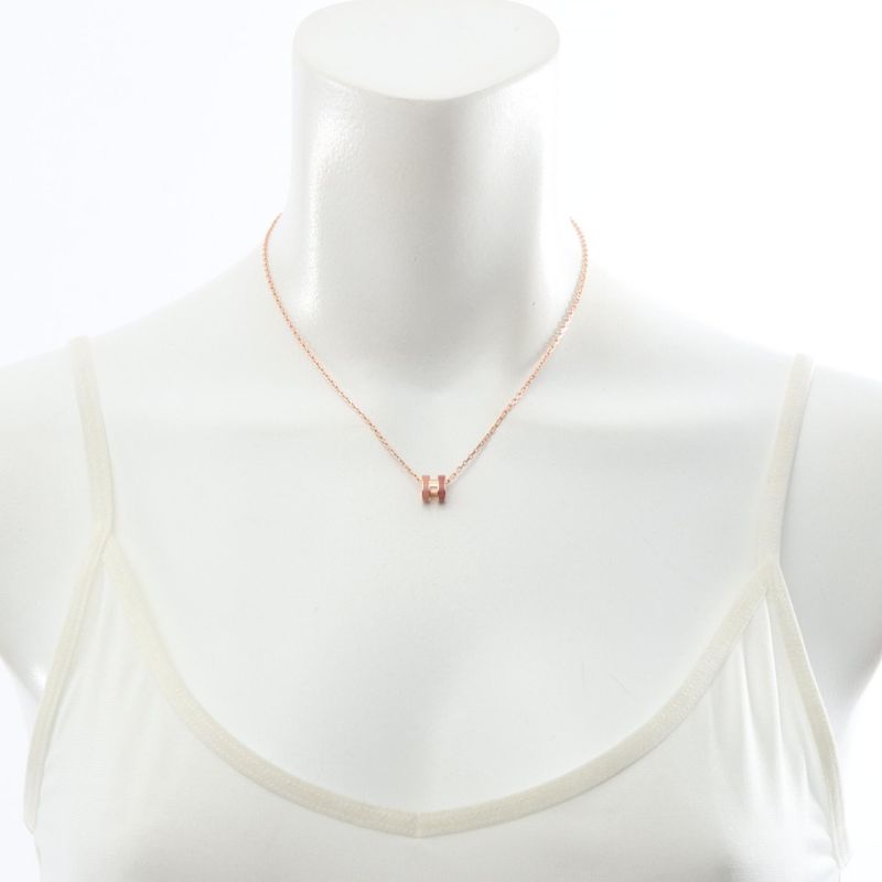 Hermes Necklace MINI POP H Mini Pop Ash GP (gold Plated) Necklace Ladies Used A
